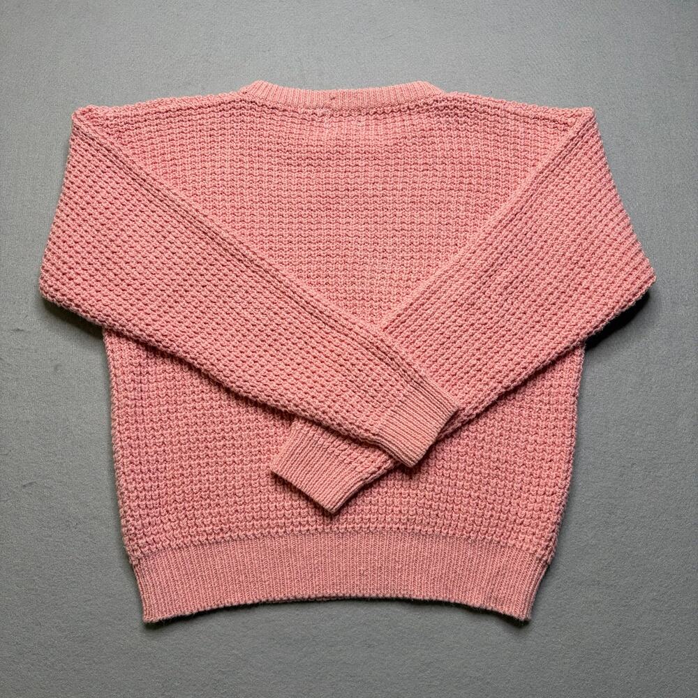 Vintage Newport News Petite Pink Chunky Knit Sweater Womens Small Cottagecore - Picture 7 of 9